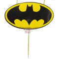 Batman Cupcake Toppers - 2.5 Inch - Batman Themed Party - Yellow - Boys - Pack Of 10. 