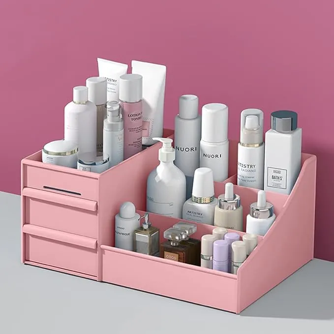 Makeup%20Organiser%20Cosmetic%20Storage%20Box%20Multi%20Functional%20Desktop%20Tidy%20Organiser%20Holder%20with%20Drawer%20Random%20Colour%20makeup%20organizer%20-%20Image%204