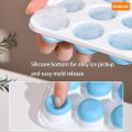 Ice Cube Tray Quick Pop Out Easy Release - Soft Silicone Flexible Mold - 21-Cube Ice Maker for Freezer - Round Ice Cube Tray for Whiskey, Cocktails & Drinks - Push Out Back Design - Easy-Clean BPA-Free Ice Mold for Chilled Beverages, Parties & Kitchen Use. 
