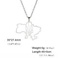 Symbol Ukraine Map During Necklace Trident National Train Flag Ukrainian Girl For Women Man Stainless Steel Toy. 
