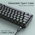 Dierya DK61SE 60% Mechanical Gaming Keyboard, 61 Keys Anti-Ghosting, LED Backlight, Detachable USB-C, Ultra-Compact Mini Wired Keyboard with Red Linear Switch for Windows Laptop PC Gamer Typist. 