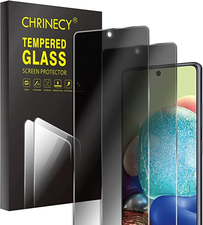 Samsung Galaxy A71 A72 A73 Privacy Screen Protector, HD OG