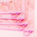Kawaii Rabbit Heart Transparent School Pencil Case For Girls Office Student Pencil-Cases Storage Bag Box Stationery Supplies. 