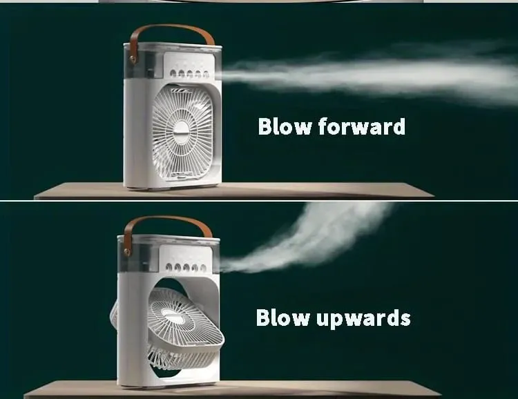 Mini Air Cooler Humidifier with Night Light,3-in-1 Portable