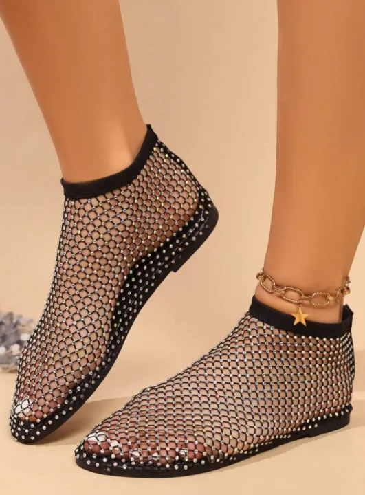 Women's%20Rhinestone%20Fishnet%20Flats%20%E2%80%93%20Breathable%20Slip-On%20Sparkle%20Shoes,%20Comfortable%20Low%20Heel%20Summer%20Casual%20Sandals%20-%20Image%206
