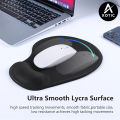 Axotic Mouse Mat with Gel Cushion, Washable Mouse Mat, Ergonomic Mouse Pawith Wrist Pad, Hand Rest, Easy Pain Relief, Non-Slip, Durable for Computer, Laptop, Notebook, Black. 