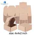 Packaging Boxes  - Box Size 4 x 4 x 2 Inch - Bundle of 20 Boxes - Corrugated Boxes - Hard Rigid Boxes 3 Ply. 