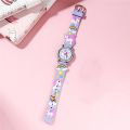 Casual Cute Kids Watch Kawaii Cartoon 3D Unicorn Pink Silicone Girl Arabic Digital Quartz Wristwatches Children Relojes Bracelet. 