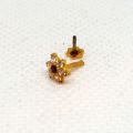 Pure Gold Jewellers-White Stone Star Shape Gold Nose Pin for Bridal-Gold Nose stud White Color and Elegant Designs for women and girls. 