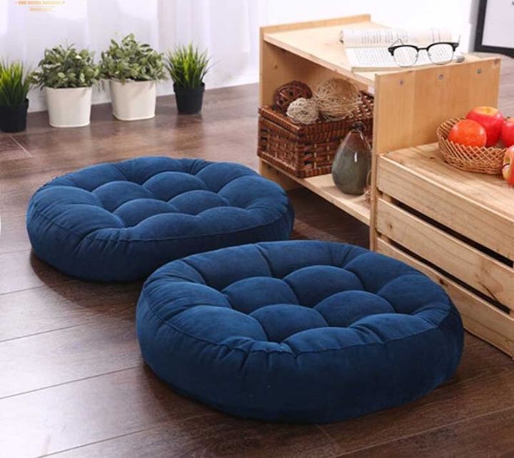 Velvet%20Round%20Floor%20Cushion%20Set%20of%202%20%E2%80%93%2024x24%20Inch%20Soft%20Ball%20Fiber%20Filled%20Sofa%20&%20Seating%20Pillows%20-%20Image%203