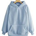 Sky Blue Fleece Hoodie For Women 6172021. 