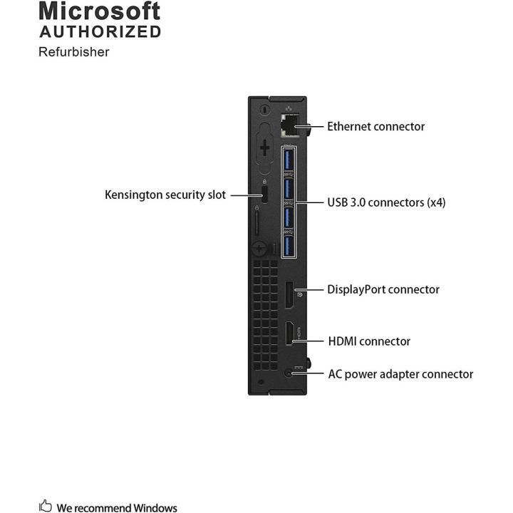 Dell OptiPlex 7040 Micro PC, Intel Core i5-T Series, 4GB DDR-4 (Laptop Ram), 250GB HDD (Laptop Hard Drive), Windows 10