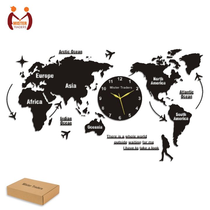 World Map Wall Clock I World Map Clock I World Clock I World Map I Wall Clock I Wooden Wall Clock I Wall clocks for bedroom I Wall Clocks for drawing room I Wooden Wall Clocks for bedroom