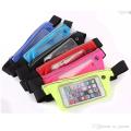 Adjustable Sweatproof Mobile Waist Belly Belt Pouch Bag Case Cover with Transparent Clear View Touch Screen with headphone jack slot For Jogging Sports Running  Gym Workouts  Walking Exercise Hiking. 