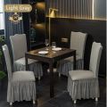 The Royal Bedding Chair cover Frilled Dining Chair Cover Protect Expensive Furniture best for home décor Pack Of 4 and 6. 