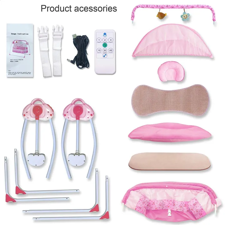 Baby%20Automatic%20Swinger%20Comfort%20Cradle%20-%20New%20Born%20Baby%20Swing%20Intelligent%20Electric%20Baby%20Cradle,%200~18%20Months%20Baby%20Usb%205V%20Foldable%20Rocking%20Chair,%20Built-In%20Lullaby,%20Can%20Be%20Connected%20With%20Bluetooth%20U%20Disk,%20Easy%20To%20Clean,pink-Long-version%20-%20Image%205