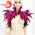 Fuax Feather Scarf Soft Adjustable Faux Feather Shawl for Cosplay Stage Performance Gothic Collar Scarf Dancer Costume Wrap Cape Retro Style Fuax Feather Shawl. 