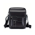 HLNB Small Shoulder Bag for Men Leather Crossbody Man Purse Handbag Satchel Messenger Travel Bags for iPad 9.7" Work Office Business Crossbody Bag. 