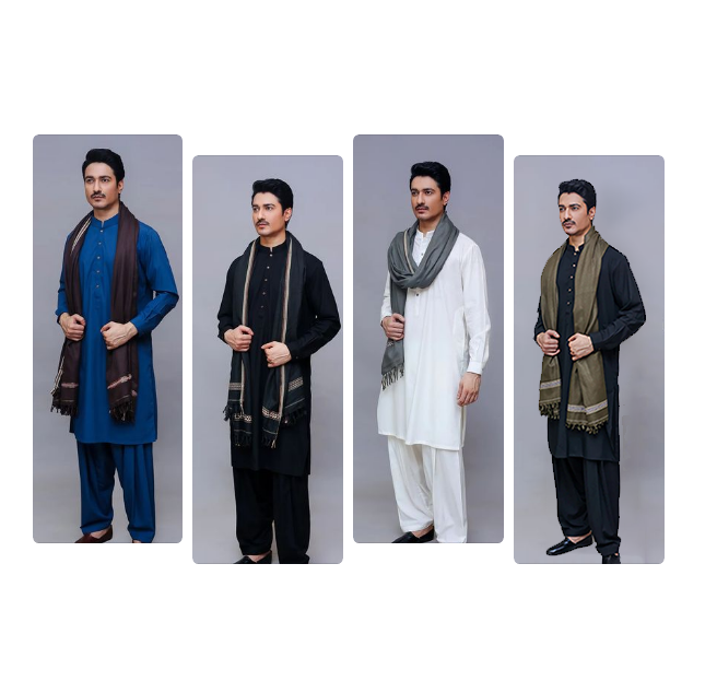 Basic Woolen Traditional Shawl - Amir Adnan - Multiple Colors