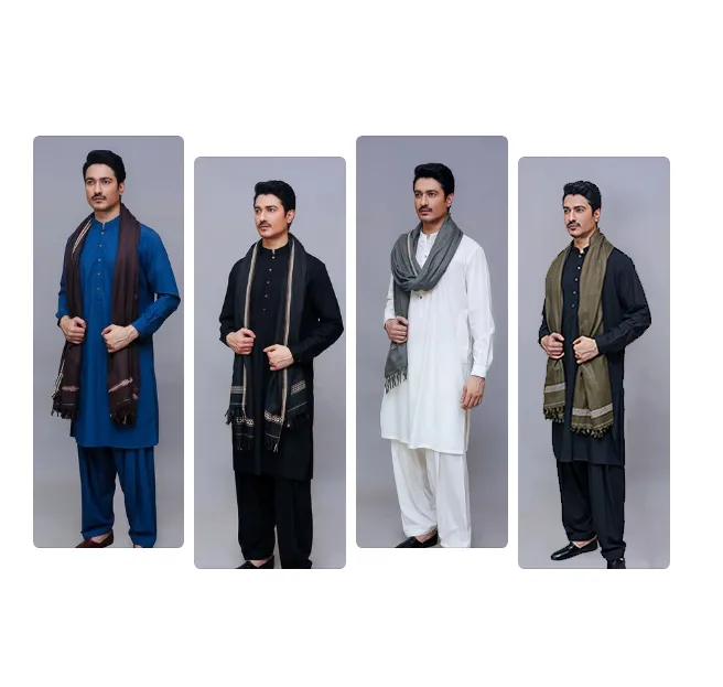 Basic Woolen Traditional Shawl - Amir Adnan - Multiple Colors