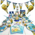 Pokemon Pikachu Birthday Party Decoration Pokemon Theme Tableware Plate Cup Cake Per Boy Girl Birthday Party. 