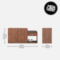 Wooden Street Engineered Wood Exotic Teak & Frosty White Finish Macon Shoe Rack Cabinet Multipurpose Rack for Home & Office with 2 Doors, 4 Shelves, 1 Drawer, Cushion Seat. 