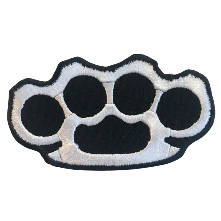 Brass Knuckles Embroidered Iron On Patch Sew On Badge For Kids Bags Cap and Applique