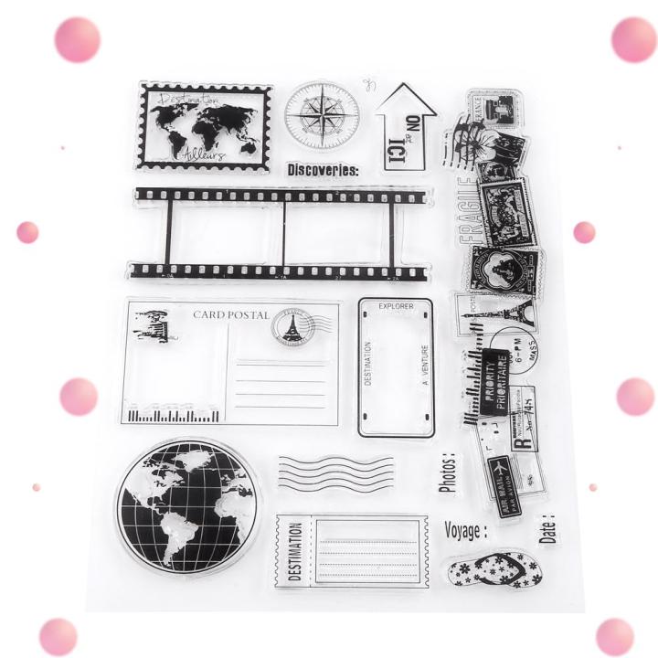 Clear%20Stamp%20Scrapbook%20Photo%20Cards%20Postcards%2014x18cm%20Rubber%20Seal%20Silicone%20Stamps%20Craft%20Tool%20-%20Image%202