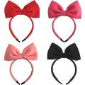 Disney Snow White Red Hair Bows Headband Hairband Girls Hair Accessories Fabric Bow Knot kids Headwear Hair Band Headdress Gift. 