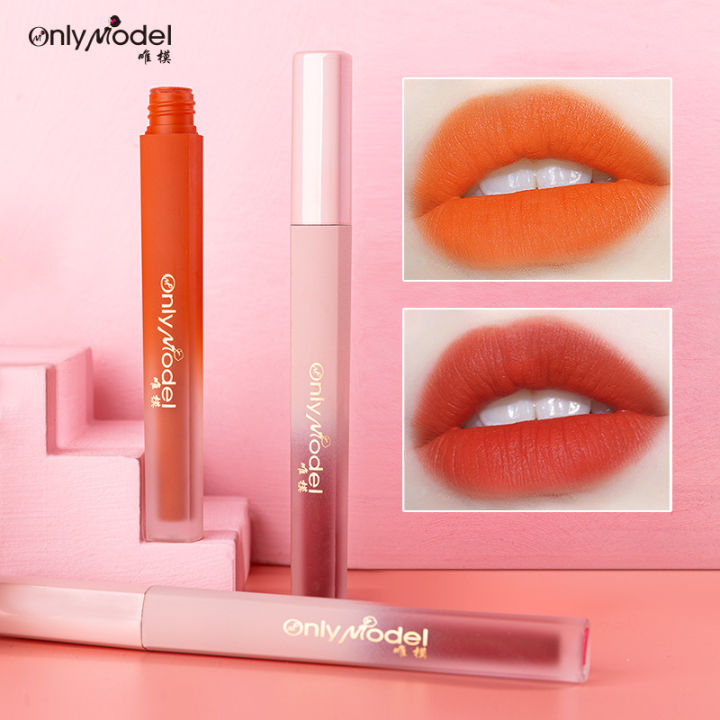 Weimo official authentic orange lipstick white, matte face, dirty orange, plain makeup, carrot, pumpkin, blood, non-staining cup lip gloss