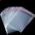 Pack / Bundle of 100 ( Inch) Clear Resealable Cellophane / BOPP / Poly Transparent Plastic Bags For Storage Self Adhesive Polythene Peel + Seal Bags For Packing / Celo Bag. 