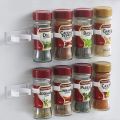 4 Wall Mount Home Kitchen Storage Rack Ingredient Spice Plastic Clip Rack Organizer Accessories Jars Spice Holder Tools. 