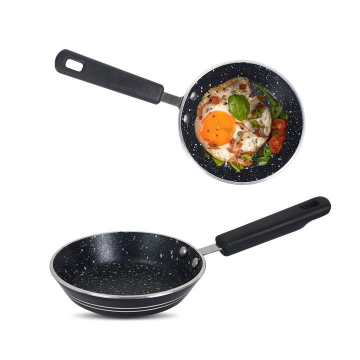 SK 14cm Mini One Egg Non Stick Marble Coated Frying Pan [Random Color ...