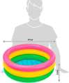 Intex Swimming Pool For kids And Baby Size 2 Feet - Inflatable Multicolour. 