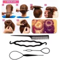 Hair Styling Tools For Girls- Braid Tool, Pony Tail, Bun, Twists Makers Hair Styling Accessories. 