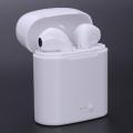 i7 tws Stereo Bluetooth Earphone Wireless Earbuds with Power Bank Wireless Music mini Handsfree for Car Drive & Sports earphone - White. 
