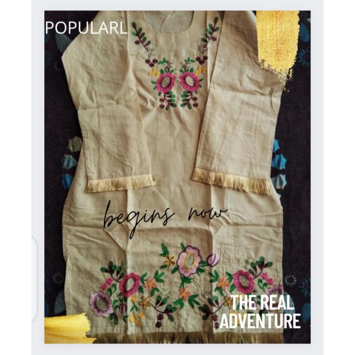 Embroidery Shirt kurtas for women's girl's New design export quality.