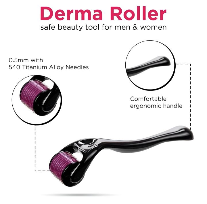 DERMA ROLLER FOR HAIR GROWTH AND FACE CARE DERMA ROLLER IS EFFECTIVE FOR REMOVING WRINKLES AND SKIN AGING DERMA ROLLER FOR FACE, BEARD, HAIR SYSTEM.