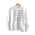 White Adventure Fleece Full Sleeves Pull Sweat Shirt. 