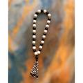 Black & white Marbal Beads 8mm Men's Prayer Beads Rosary Charm Bracelet for Women Men. 