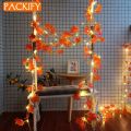 PACKIFY Artificial Leaves Bail  with 15Ft LED Fairy string Lights for home Room decoration items, office, wedding, function decoration. 