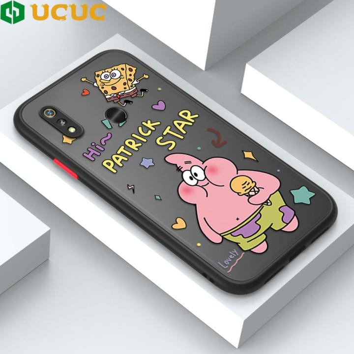 UCUC for Realme 3 Pro Back Cover Pie Gig Star Frosted Transparent Hard Phone Case Thin Shockproof Full Cover Camera Protect Case