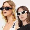 Classic Rectangle Frame Sunglasses for Women & Men| Vintage Small Square Sunglasses. 