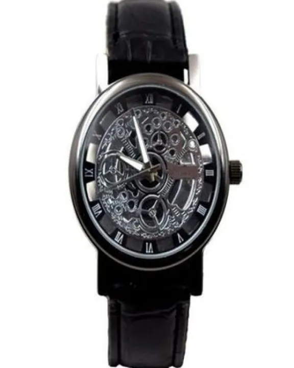 Black%20Textured%20Leather%20Watch%20-%20Black%20-%20Image%204