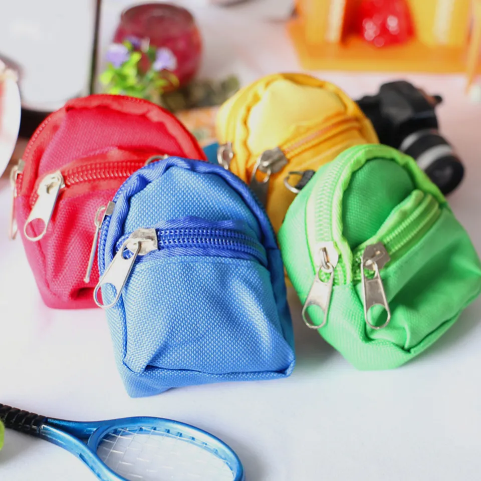 1 6 Mini Doll Backpack School Bag Model Dollhouse Decor Accessory