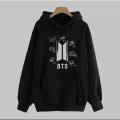 Black BTS printed premium Hoodies For Men / Hoodies For Girls pull over. 