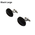 Luxury Crystal Cufflink oval-Nug Cufflinks Stud For Men - black. 