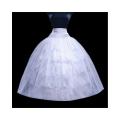 5 Layer Hard Net Cancan Petticoat with Adjustable Waist and Hoops for Lehenga and Bridal Dresses. 