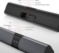 PC Soundbar, 20W Bluetooth Computer Speaker, Wired and Wireless Mini TV Soundbar for Desktop Laptop, Portable Soundbar,USB Powered, 3D Surround Sound, Built-in Microphone, 3.5mm Aux Input & TF, 16". 