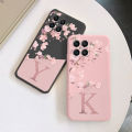 8 Pack Cover Beautiful Sakura Letters Soft Silicone 4G X For Honor X88 5G Case Fashion Flower Initial Fund as Honor X. 